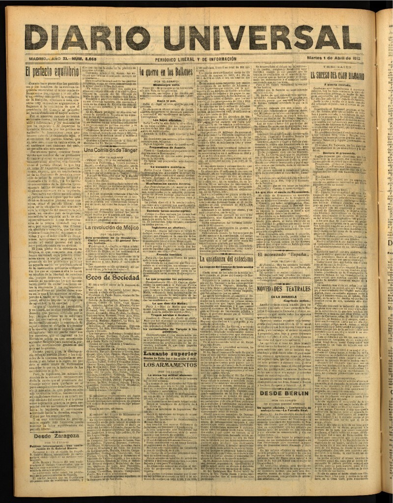 Miniatura de Diario Universal del 1 de abril de 1913