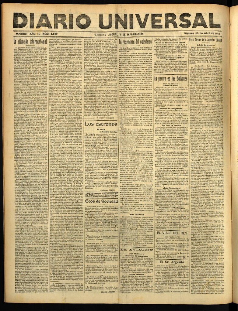 Miniatura de Diario Universal del 25 de abril de 1913