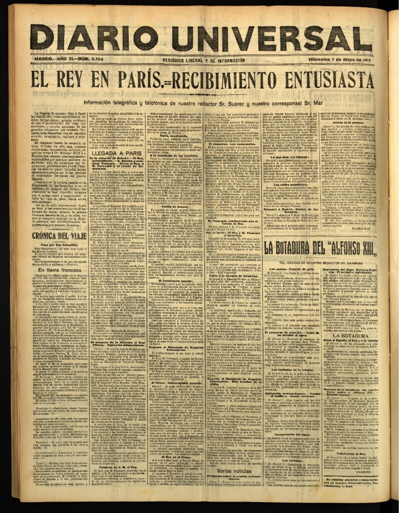 Miniatura de Diario Universal del 7 de mayo de 1913
