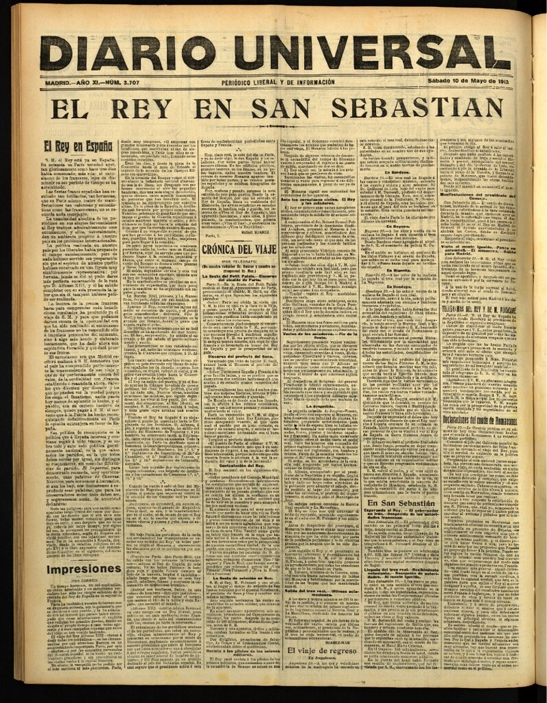 Miniatura de Diario Universal del 10 de mayo de 1913