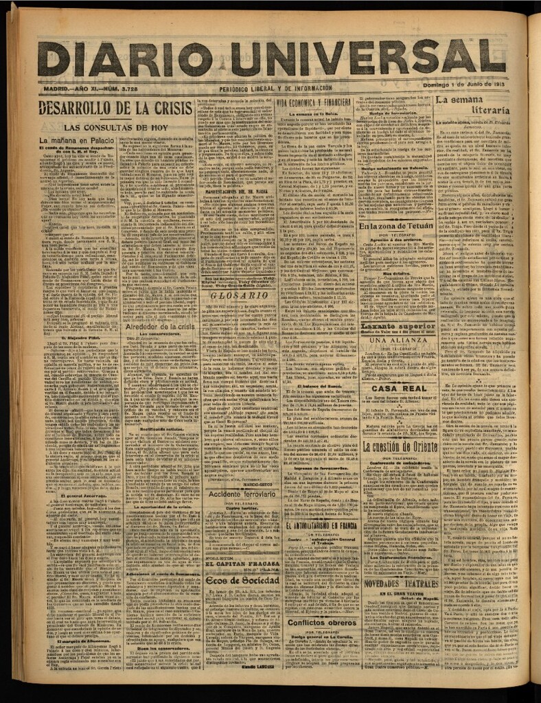 Miniatura de Diario Universal del 1 de junio de 1913