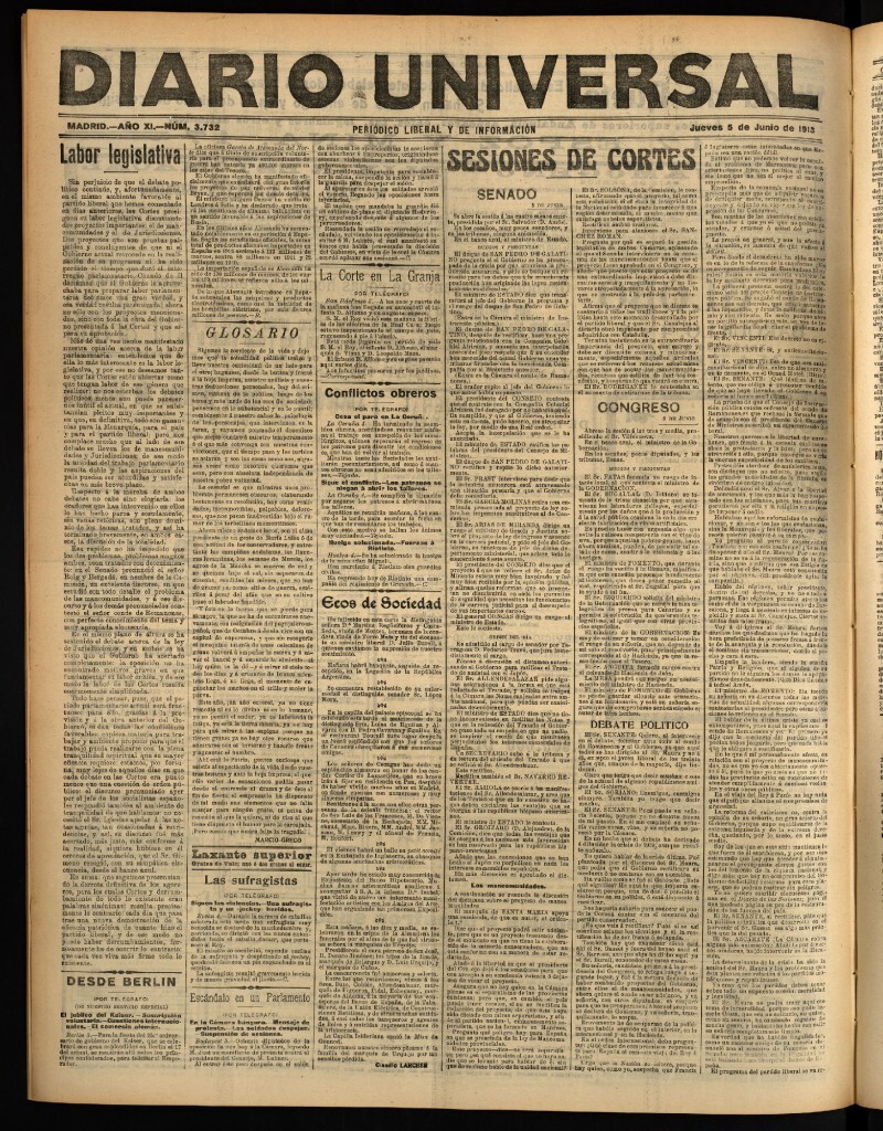 Miniatura de Diario Universal del 5 de junio de 1913
