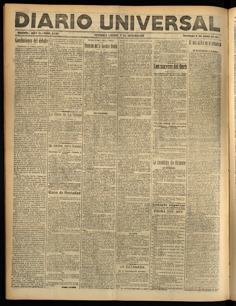 Miniatura de Diario Universal del 8 de junio de 1913
