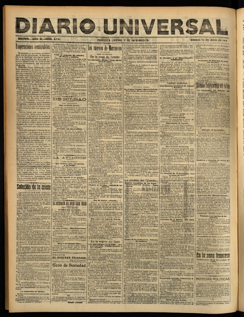 Miniatura de Diario Universal del 14 de junio de 1913