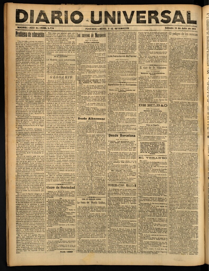 Miniatura de Diario Universal del 19 de julio de 1913