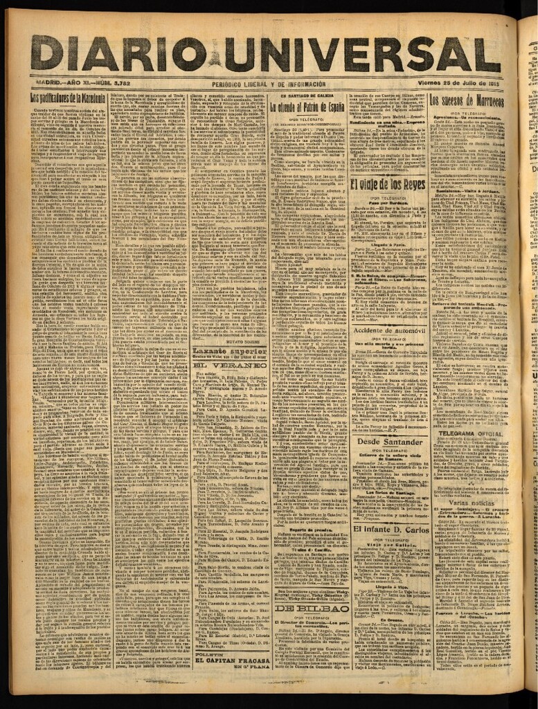 Miniatura de Diario Universal del 25 de julio de 1913