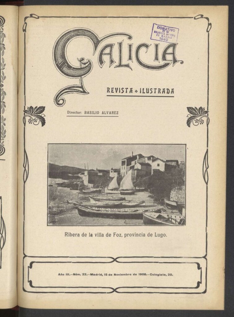 Miniatura de Galicia en Madrid: revista decenal ilustrada del 15 de noviembre de 1908