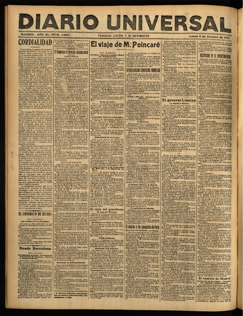 Miniatura de Diario Universal del 6 de octubre de 1913