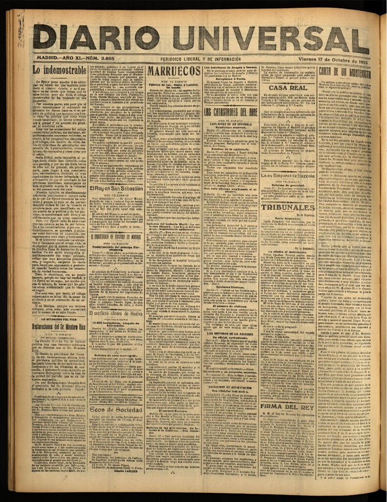 Miniatura de Diario Universal del 17 de octubre de 1913