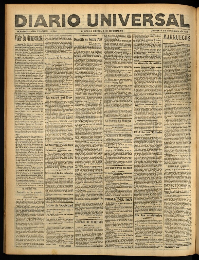Miniatura de Diario Universal del 6 de noviembre de 1913