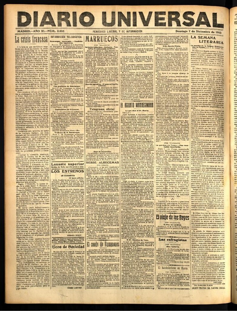Miniatura de Diario Universal del 7 de diciembre de 1913