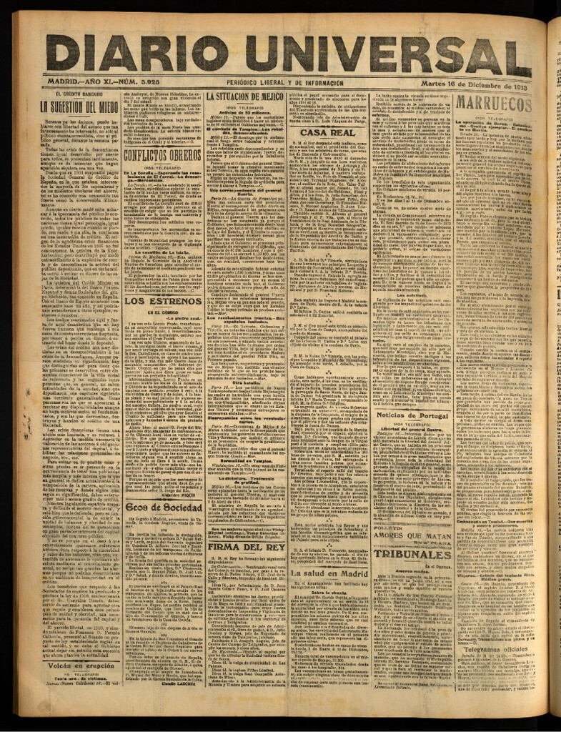 Miniatura de Diario Universal del 16 de diciembre de 1913