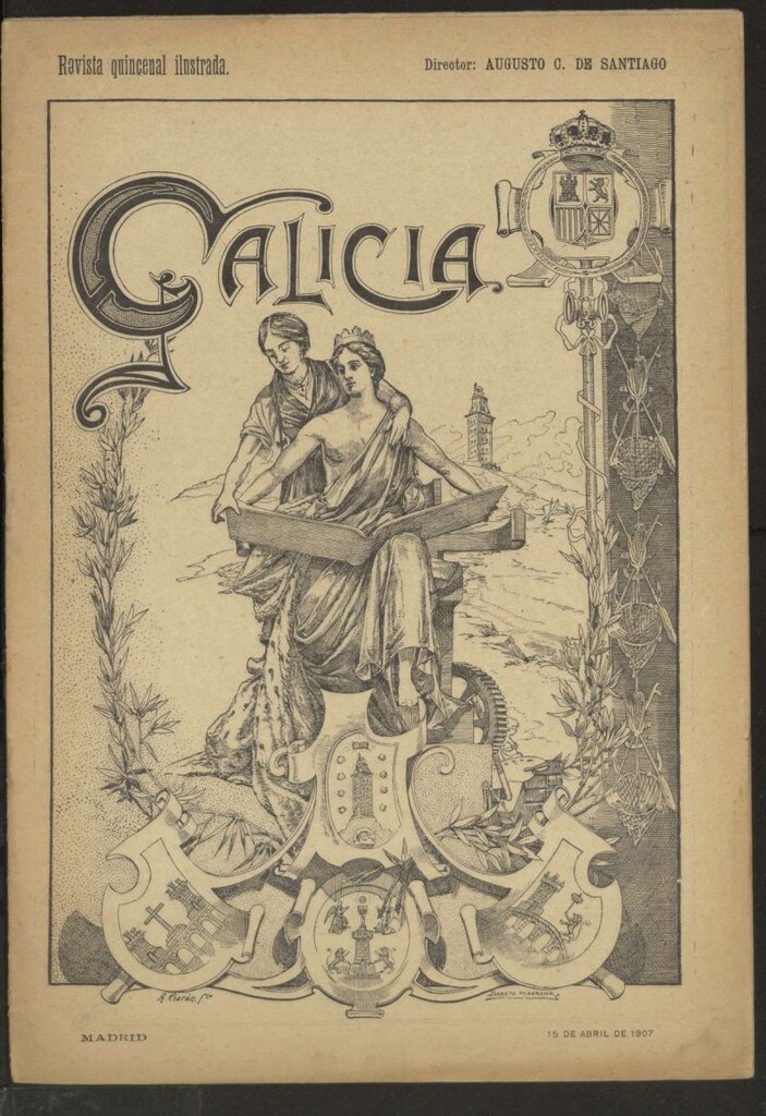 Miniatura de Galicia en Madrid: revista decenal ilustrada del 15 de abril de 1907