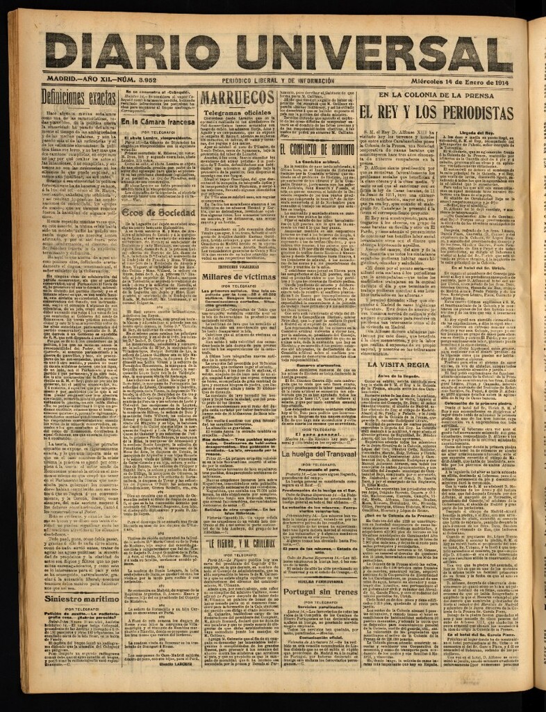 Miniatura de Diario Universal del 14 de enero de 1914