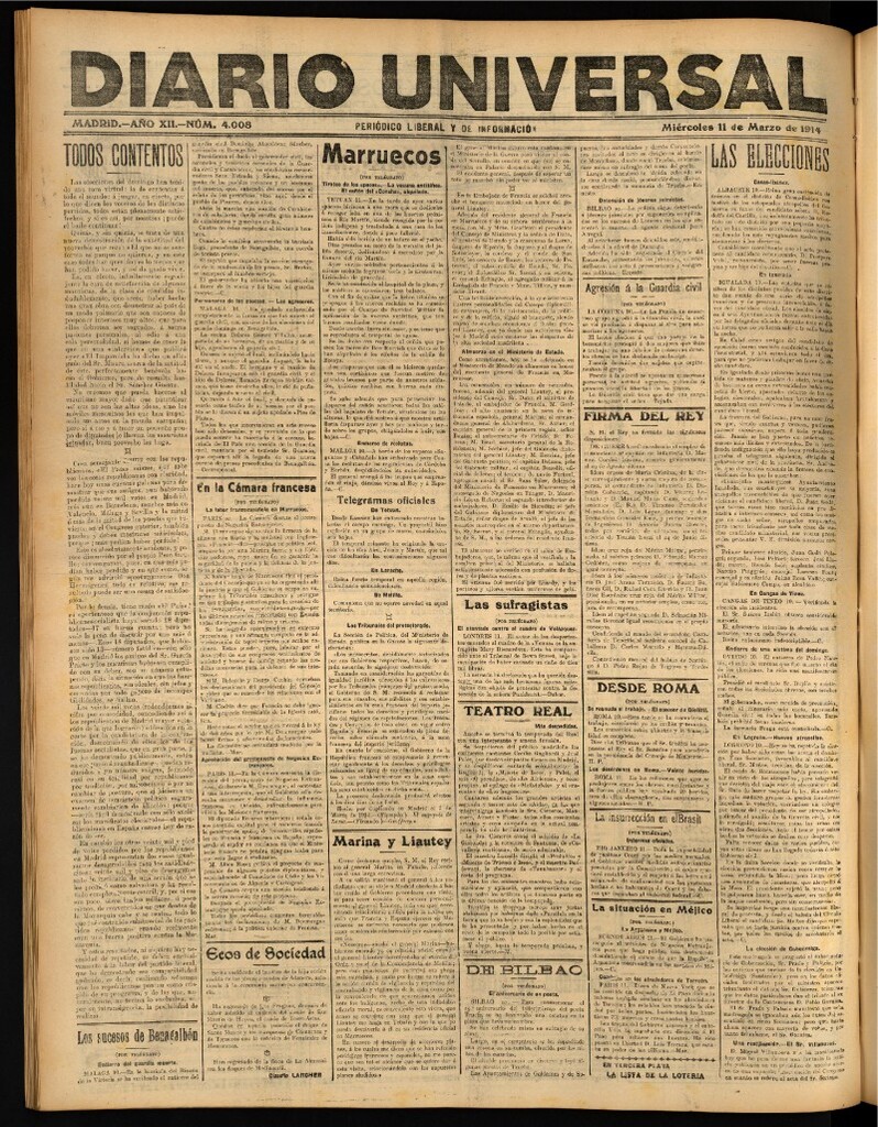 Miniatura de Diario Universal del 11 de marzo de 1914