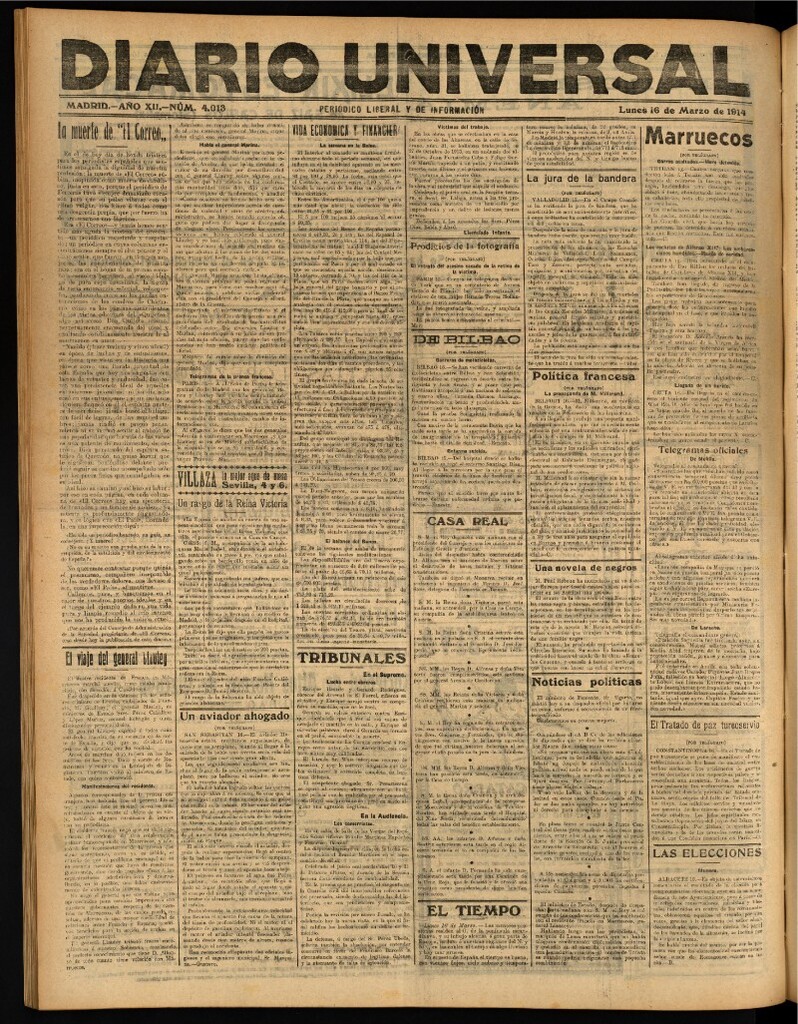 Miniatura de Diario Universal del 16 de marzo de 1914