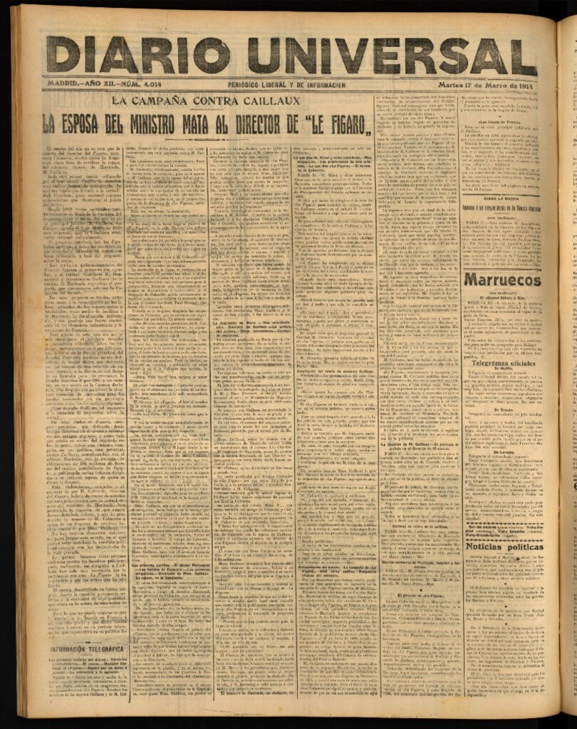 Miniatura de Diario Universal del 17 de marzo de 1914