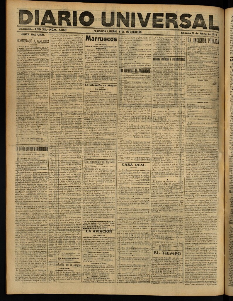 Miniatura de Diario Universal del 11 de abril de 1914