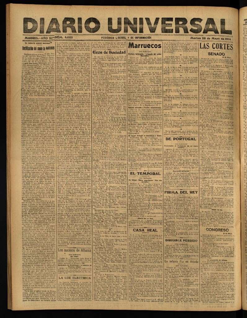 Miniatura de Diario Universal del 26 de mayo de 1914