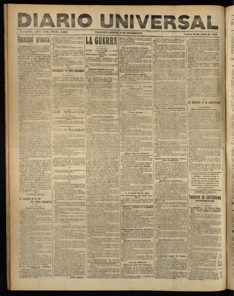 Miniatura de Diario Universal del 12 de julio de 1915