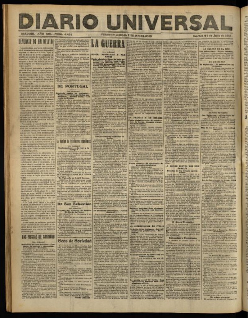 Miniatura de Diario Universal del 20 de julio de 1915