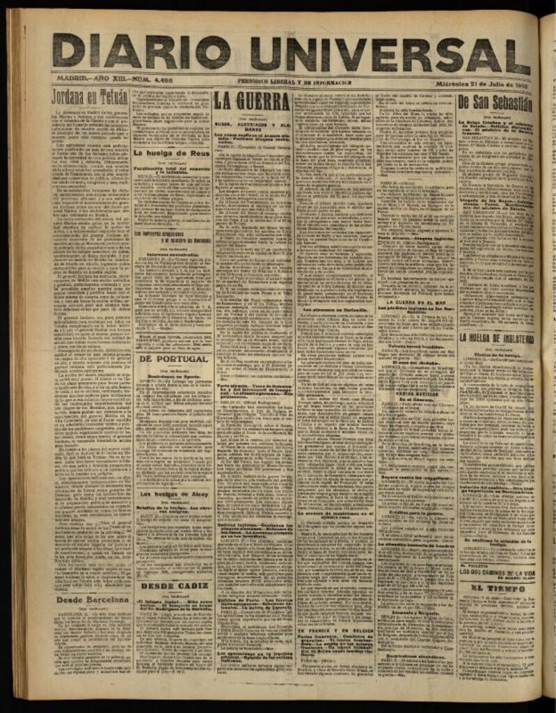 Miniatura de Diario Universal del 21 de julio de 1915