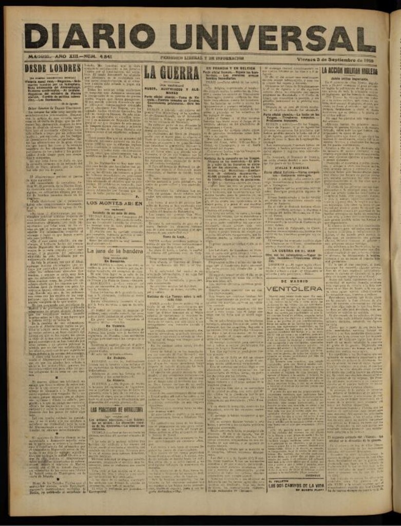 Miniatura de Diario Universal del 3 de septiembre de 1915