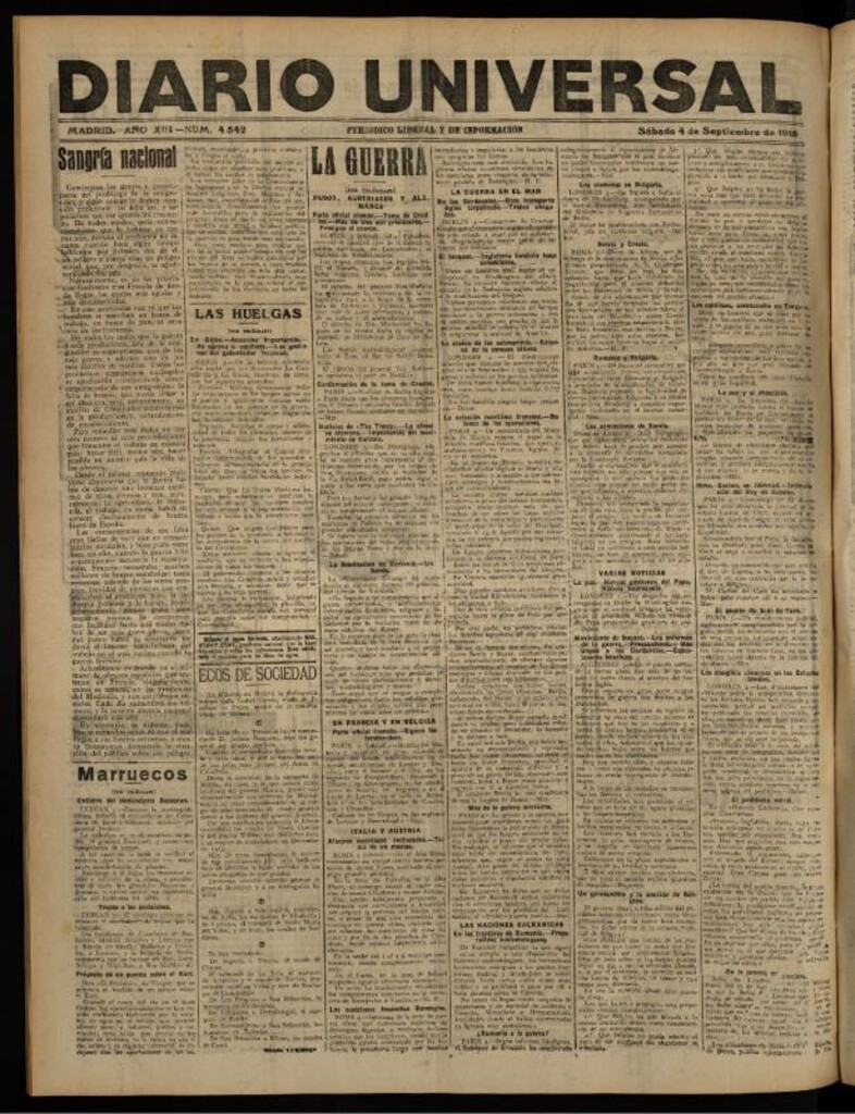 Miniatura de Diario Universal del 4 de septiembre de 1915