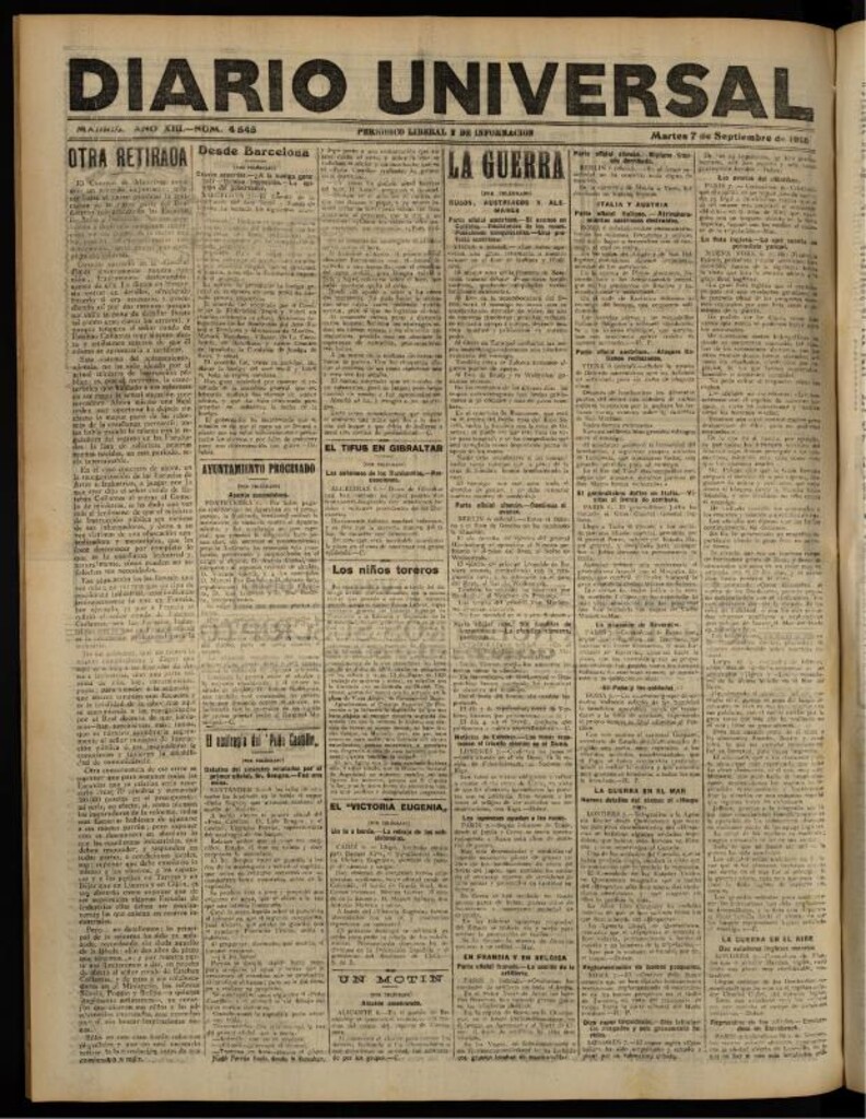 Miniatura de Diario Universal del 7 de septiembre de 1915
