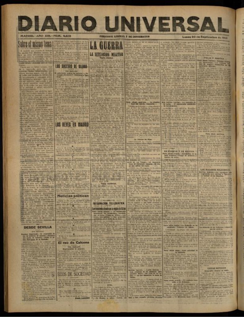 Miniatura de Diario Universal del 20 de septiembre de 1915