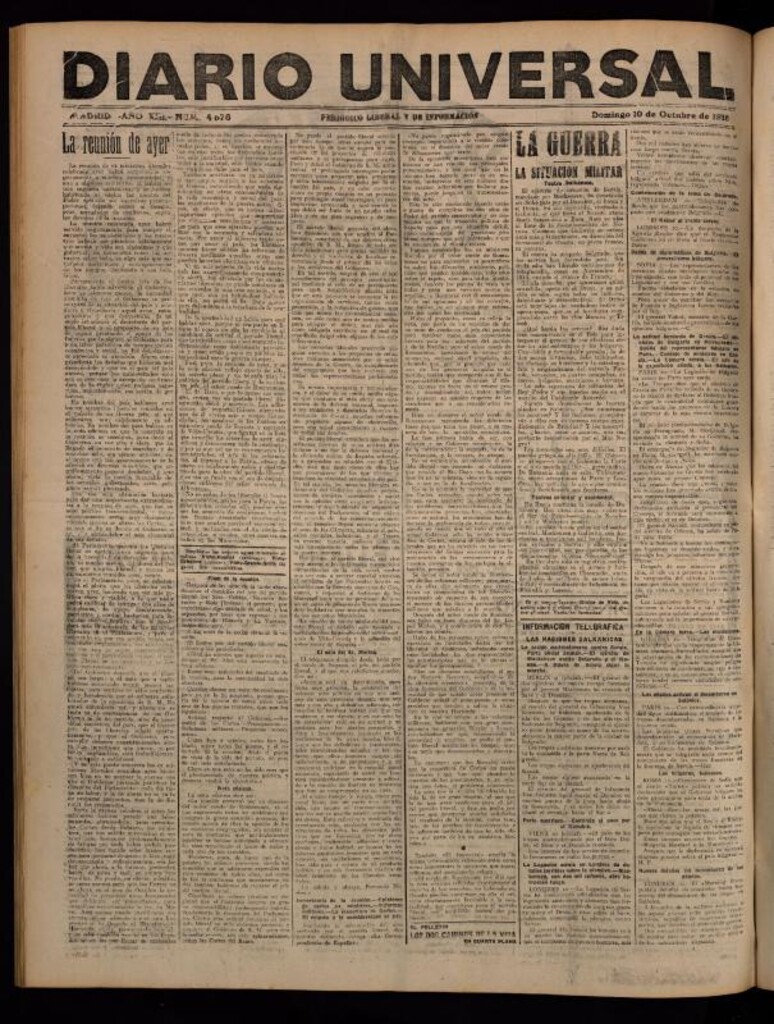 Miniatura de Diario Universal del 10 de octubre de 1915