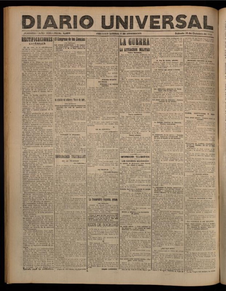Miniatura de Diario Universal del 16 de octubre de 1915