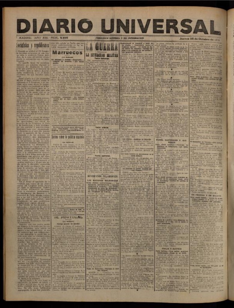 Miniatura de Diario Universal del 28 de octubre de 1915