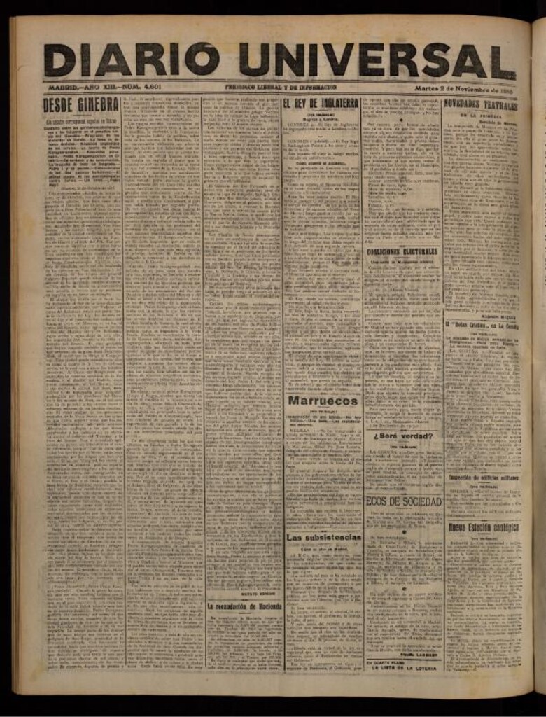 Miniatura de Diario Universal del 2 de noviembre de 1915