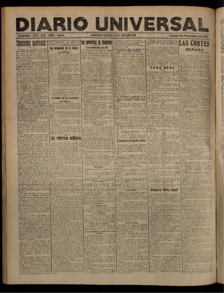 Miniatura de Diario Universal del 8 de noviembre de 1915