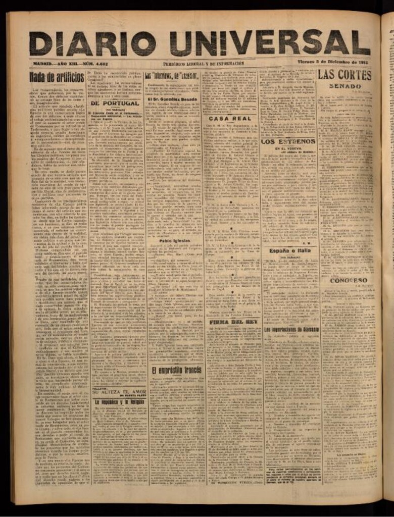 Miniatura de Diario Universal del 3 de diciembre de 1915