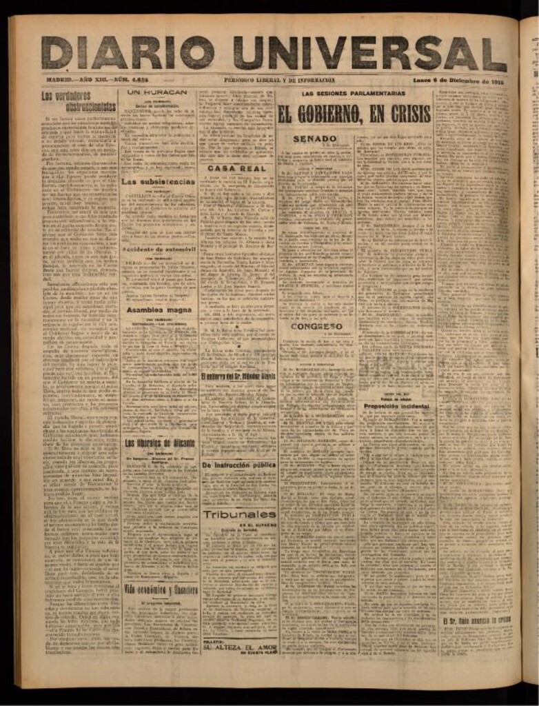 Miniatura de Diario Universal del 6 de diciembre de 1915
