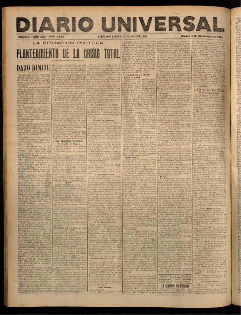 Miniatura de Diario Universal del 7 de diciembre de 1915