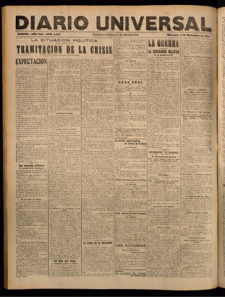 Miniatura de Diario Universal del 8 de diciembre de 1915