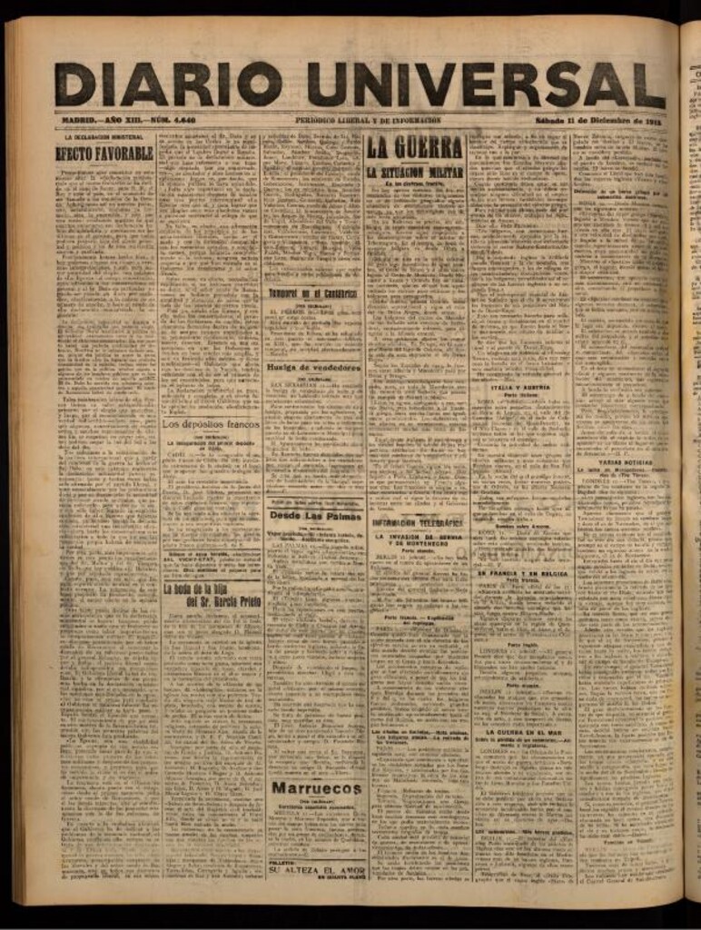 Miniatura de Diario Universal del 11 de diciembre de 1915