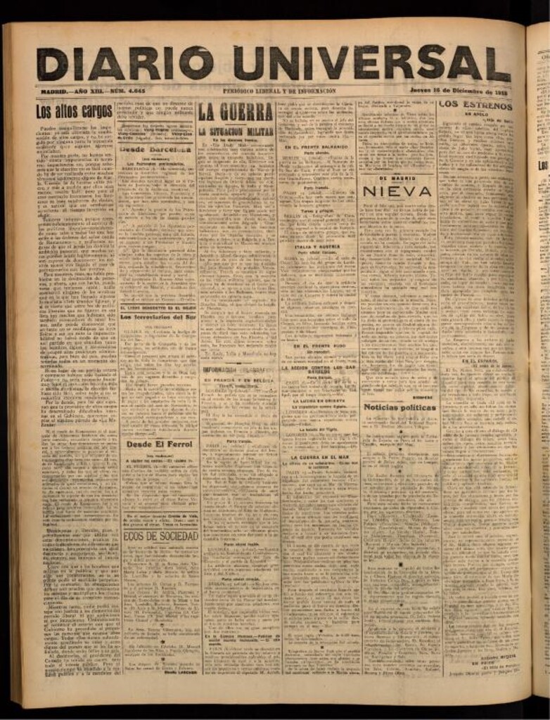 Miniatura de Diario Universal del 16 de diciembre de 1915