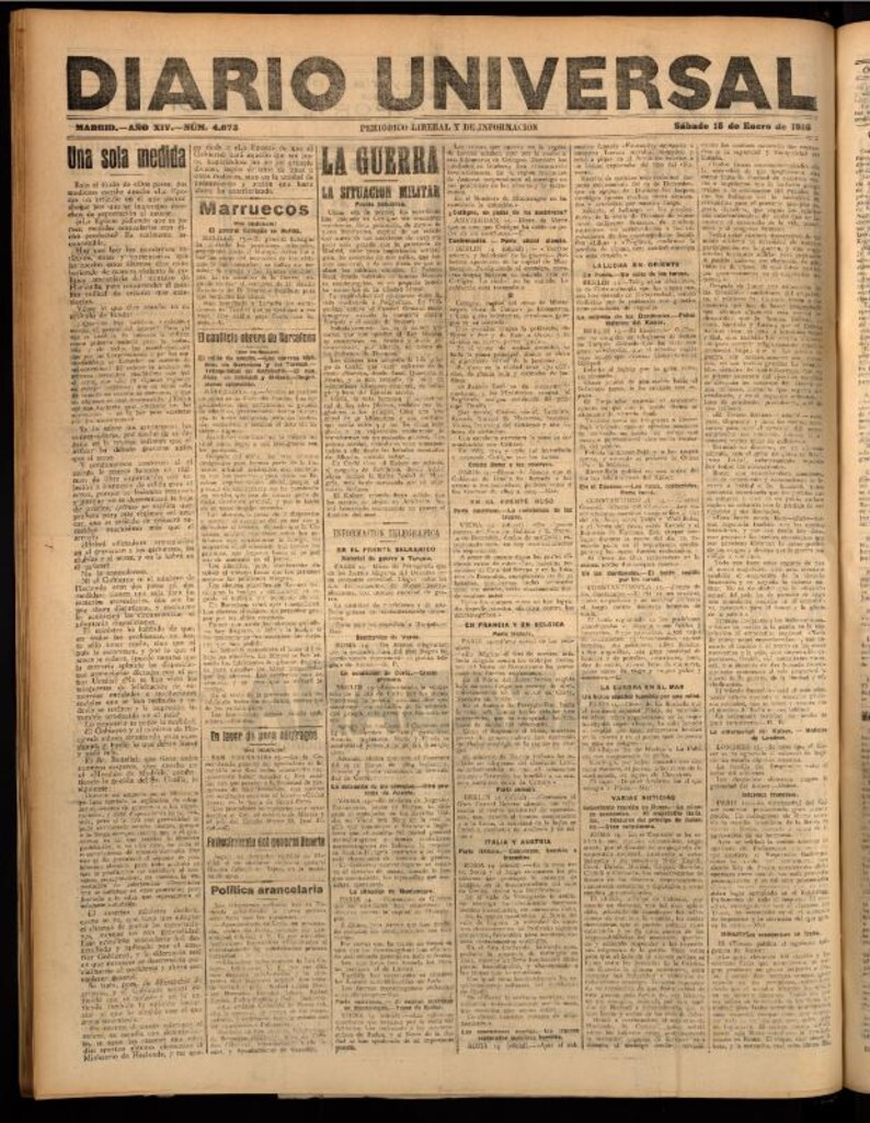 Miniatura de Diario Universal del 15 de enero de 1916
