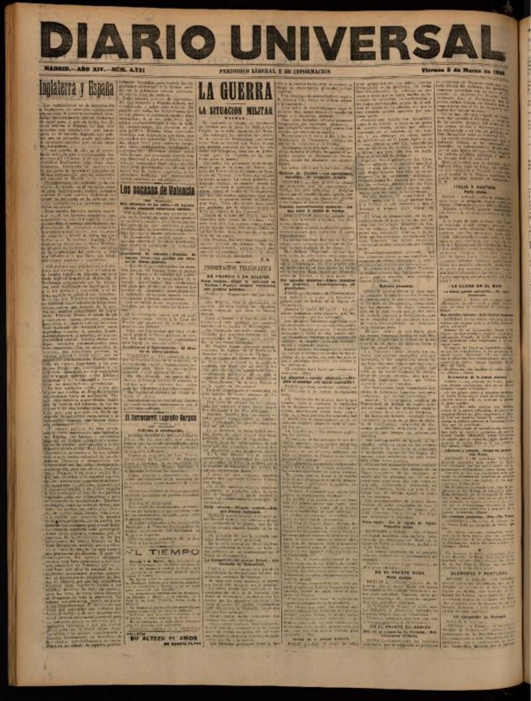 Miniatura de Diario Universal del 3 de marzo de 1916