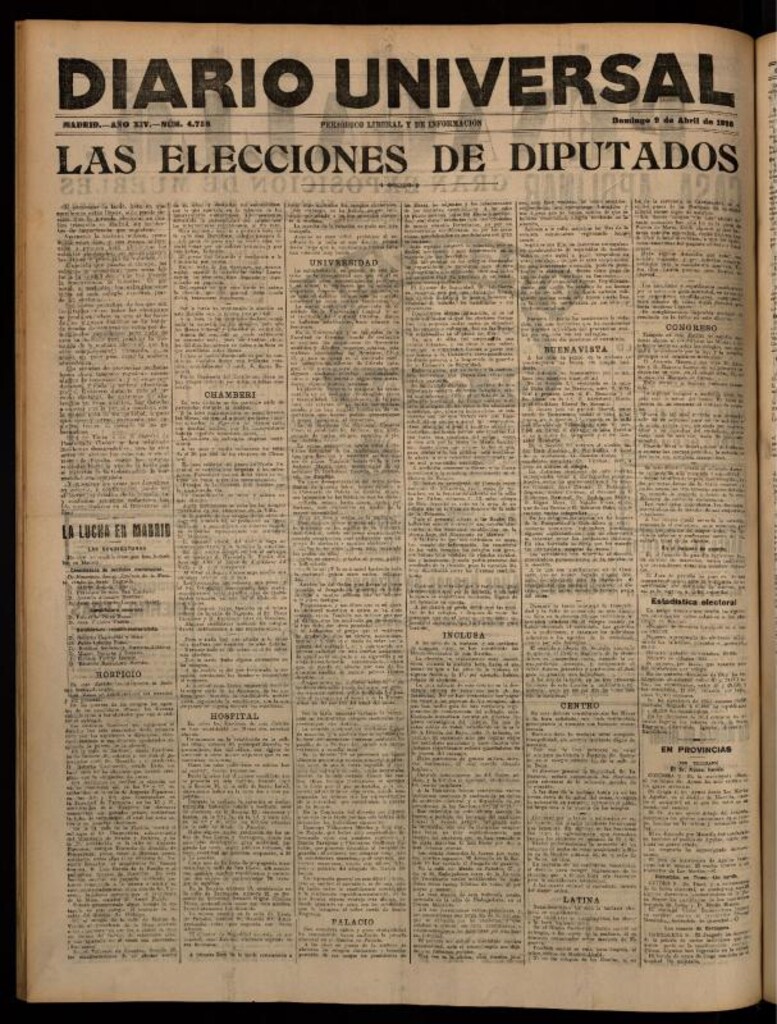 Miniatura de Diario Universal del 9 de abril de 1916