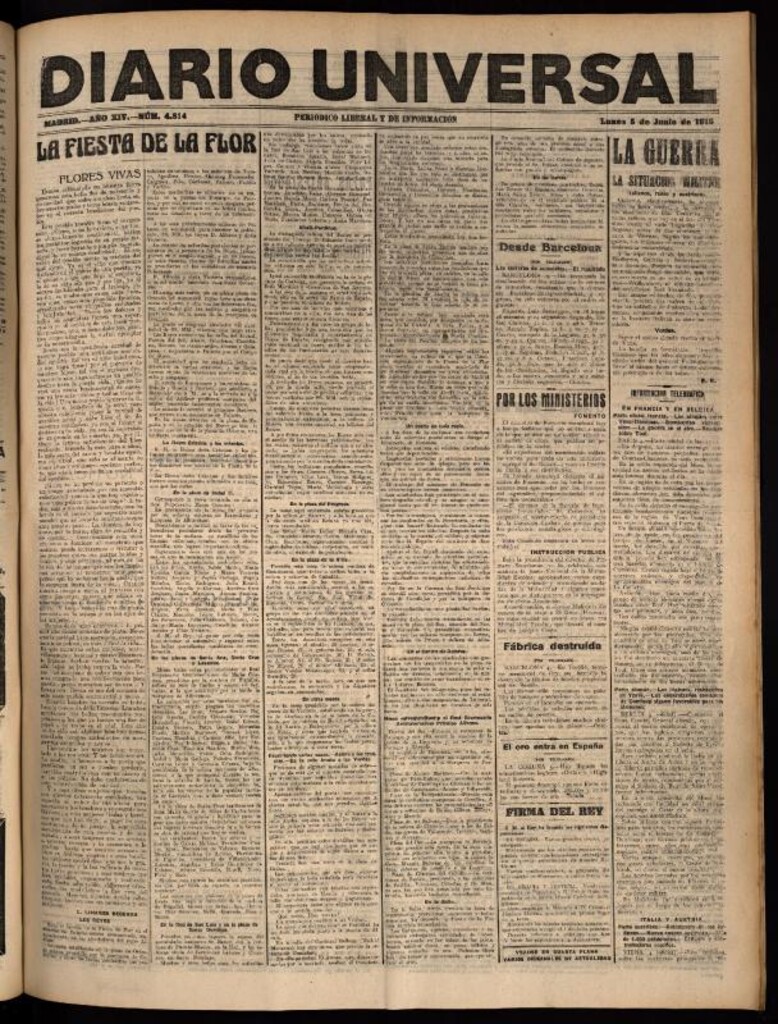 Miniatura de Diario Universal del 5 de junio de 1916