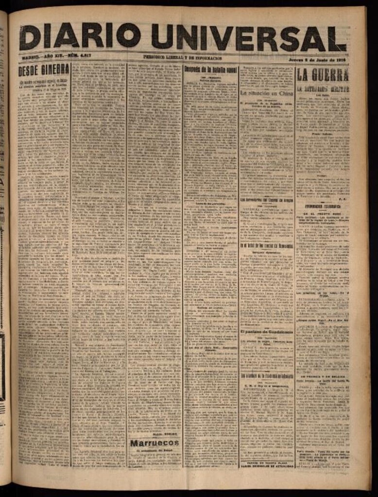 Miniatura de Diario Universal del 8 de junio de 1916