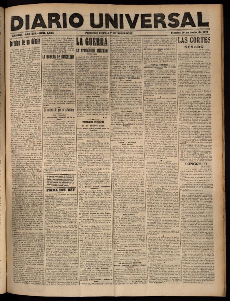 Miniatura de Diario Universal del 16 de junio de 1916