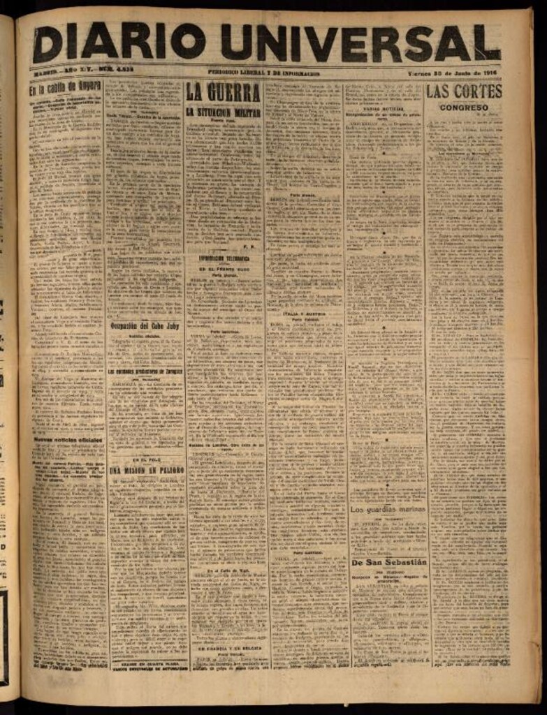 Miniatura de Diario Universal del 30 de junio de 1916