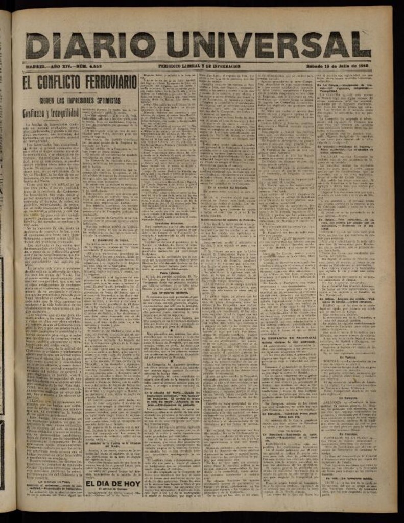 Miniatura de Diario Universal del 15 de julio de 1916