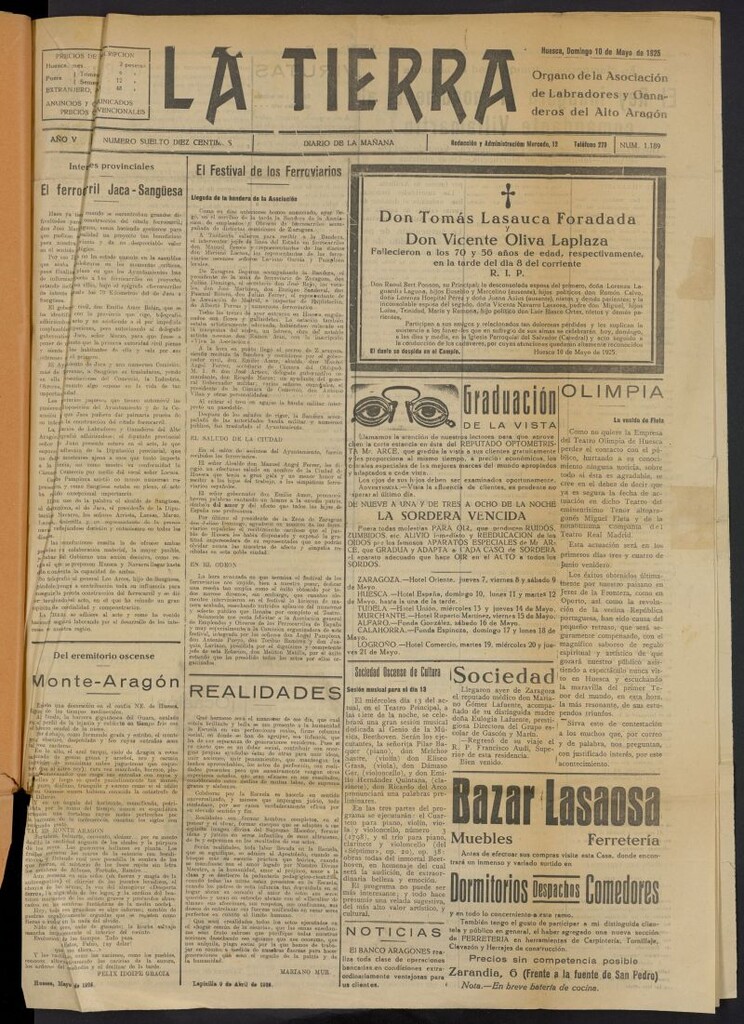 Miniatura de La Tierra (Huesca. 1921)